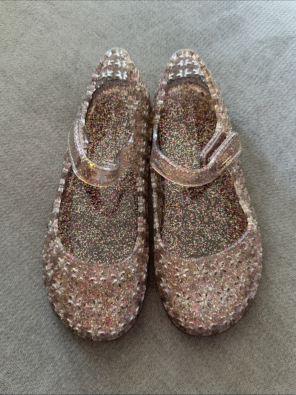 Old Navy Glitter Jelly Mary Jane Shoes - Pink Glitter